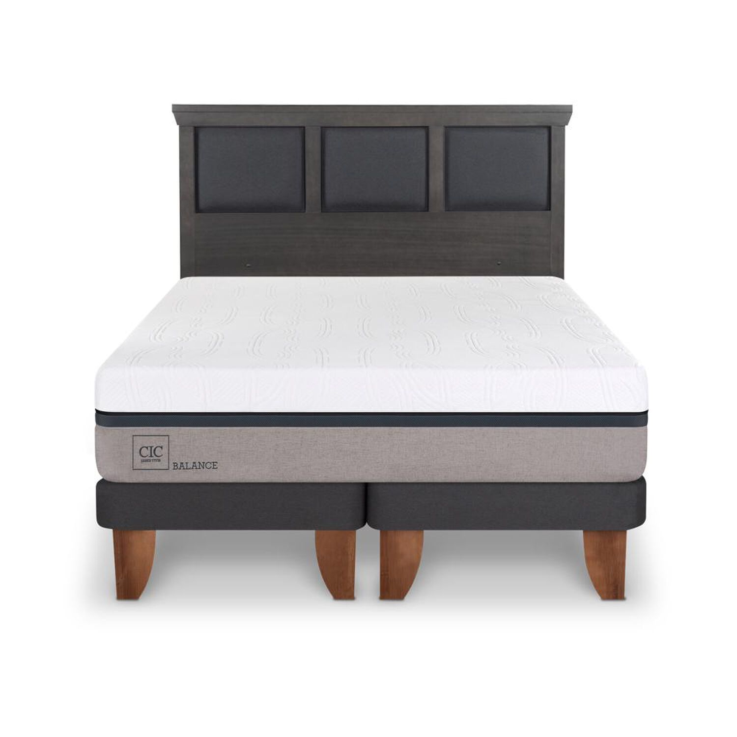 Cama Europea Cic Balance / 2 Plazas / Base Dividida + Respaldo image number 0.0