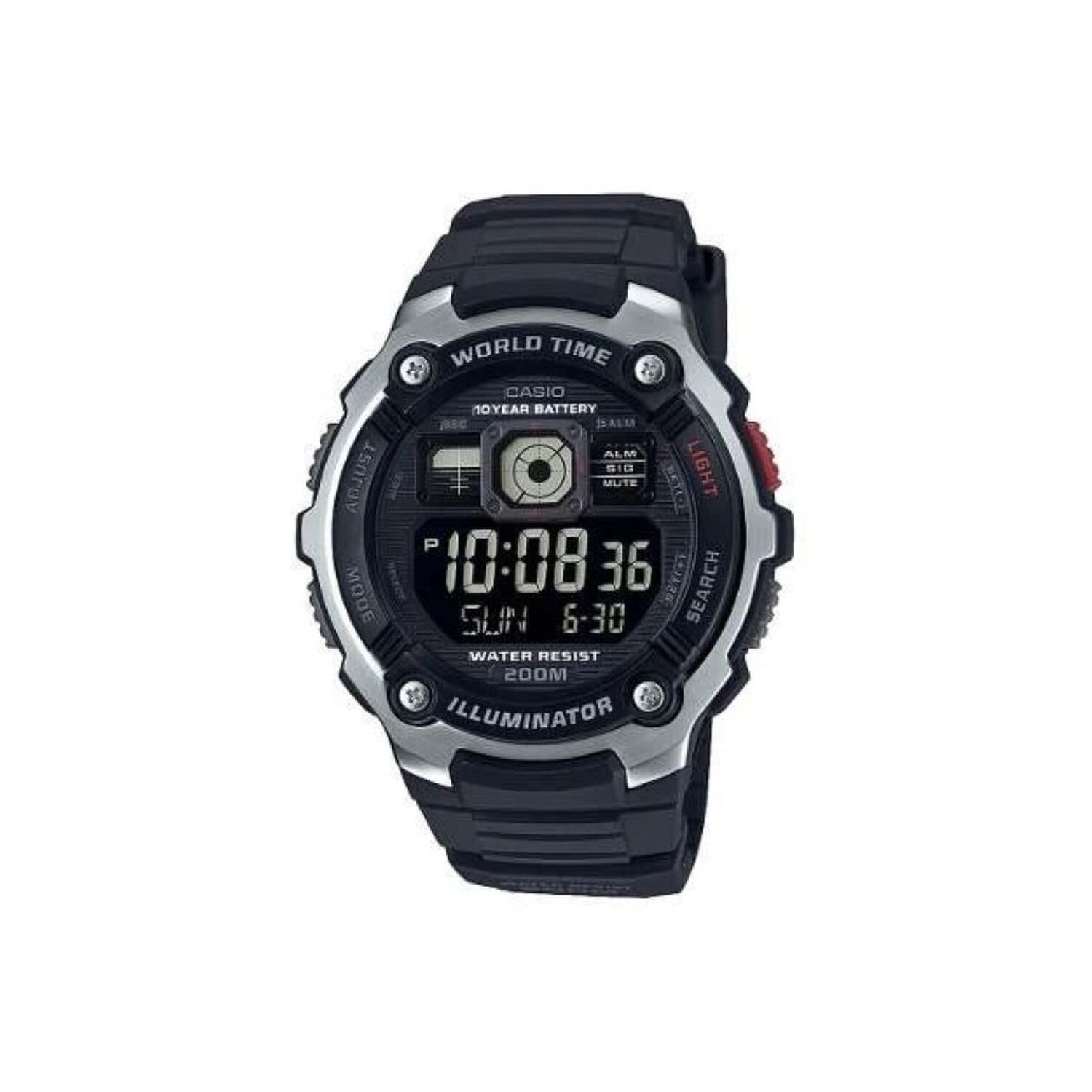 Reloj De Hombre Casio Black Ae-2000w-1bvdf image number 4.0