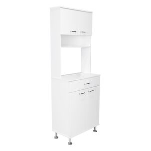 Mueble Microondas 4 Puertas 1 Cajon Fm-012b Blanco