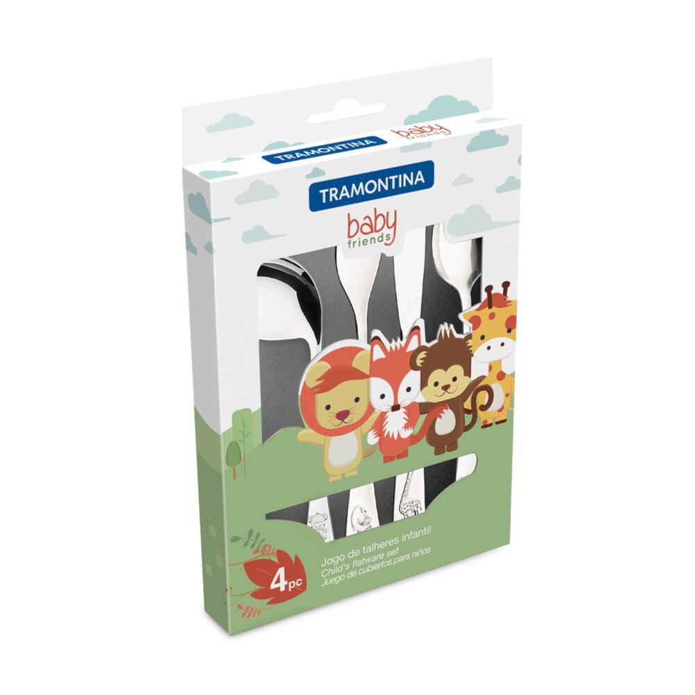 Juego De Cubiertos Para Ni&ntilde;os Acero Inoxidable Tramontina 4 Piezas image number 0.0