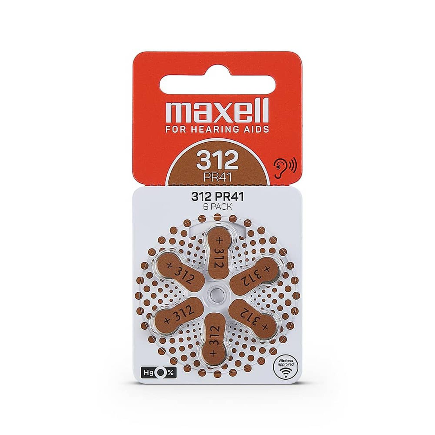 60 Pilas Para Aud&iacute;fonos Maxell Tama&ntilde;o 312 Auditivas image number 1.0