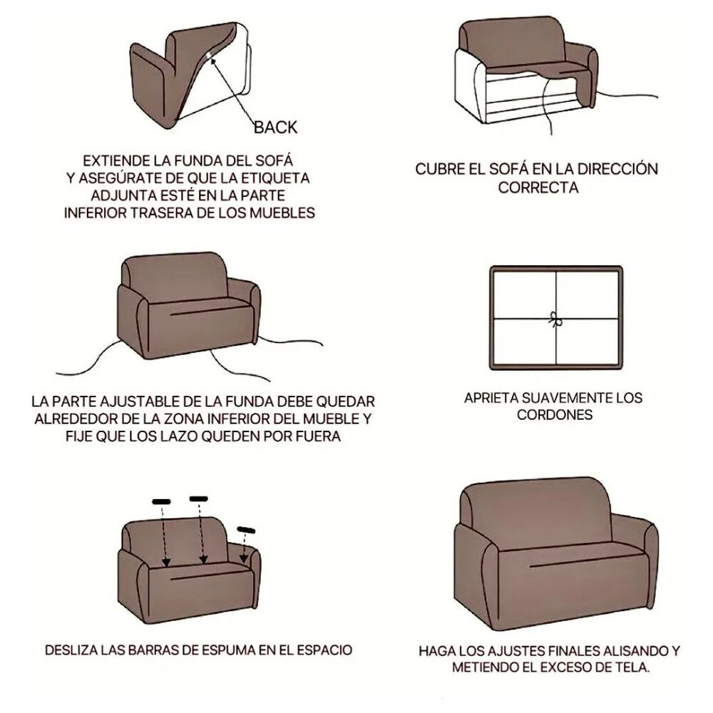 Funda De Sof&aacute; Lisa De 1 Cuerpo image number 4.0