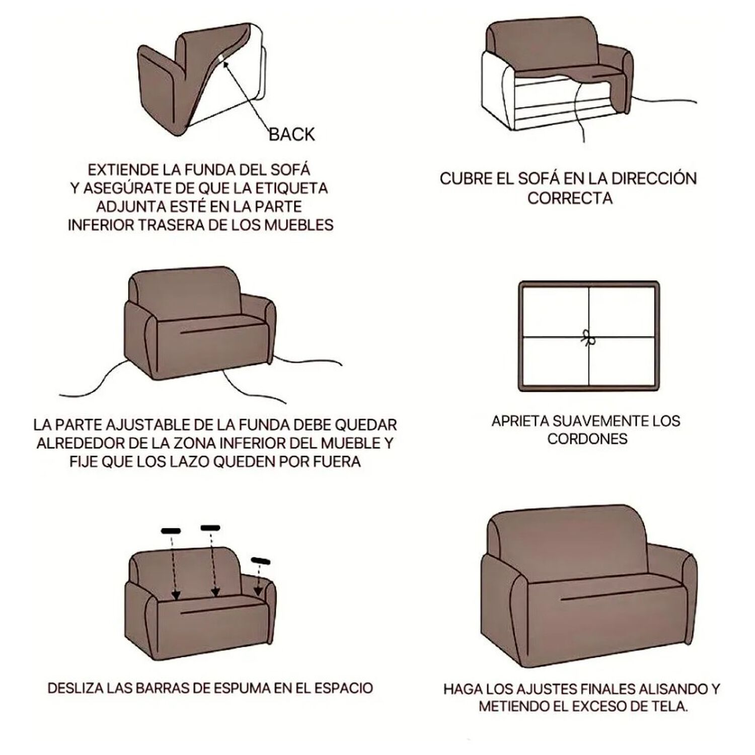 Funda De Sof&aacute; Lisa De 1 Cuerpo image number 4.0