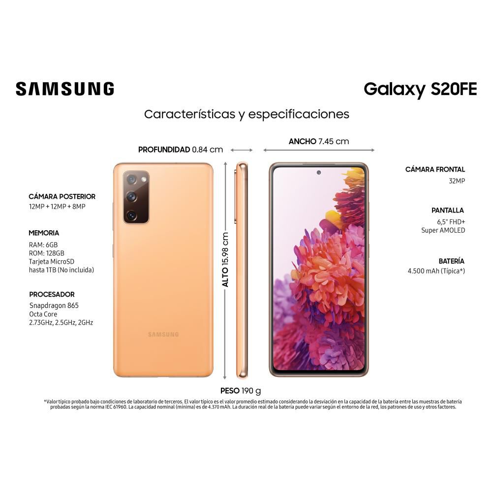 Smartphone Samsung S20fe Cloud Orange / 128 Gb / Liberado image number 2.0