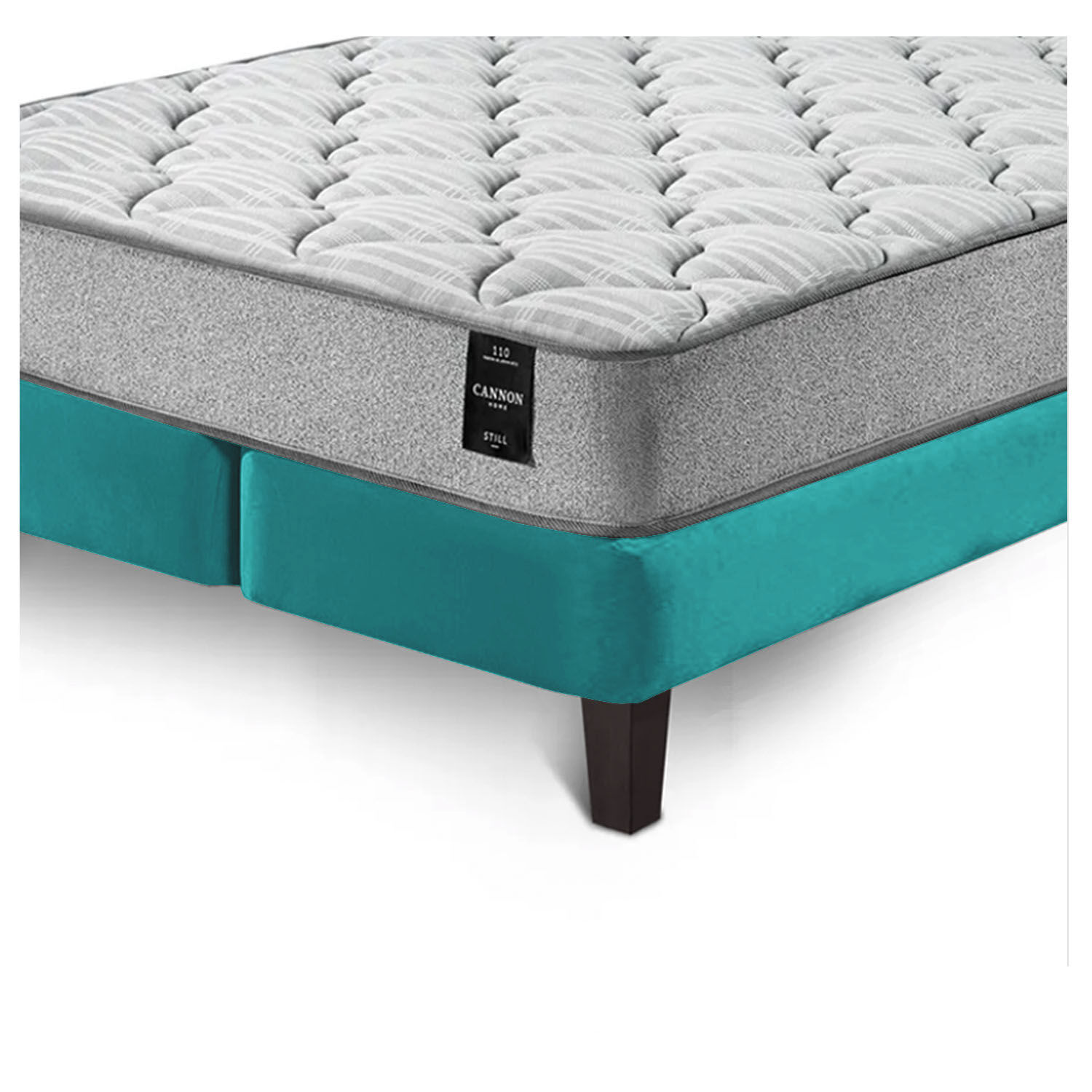 Combo Cama Cannon 2 Plazas Textil + Respaldo Tela Turquesa image number 7.0