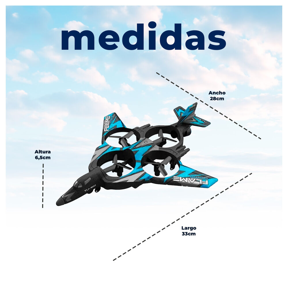 Avion Dron Volador Control Manó Y Control Remoto Niño image number 4.0