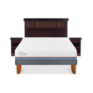 Cama Europea Cic Excellence Plus / 2 Plazas / Base Normal + Set De Maderas