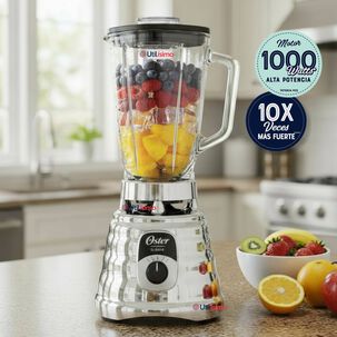 Licuadora Cl&aacute;sica Oster Cromo Con Perilla Ergon&oacute;mica De 3 Velocidades Blst4655