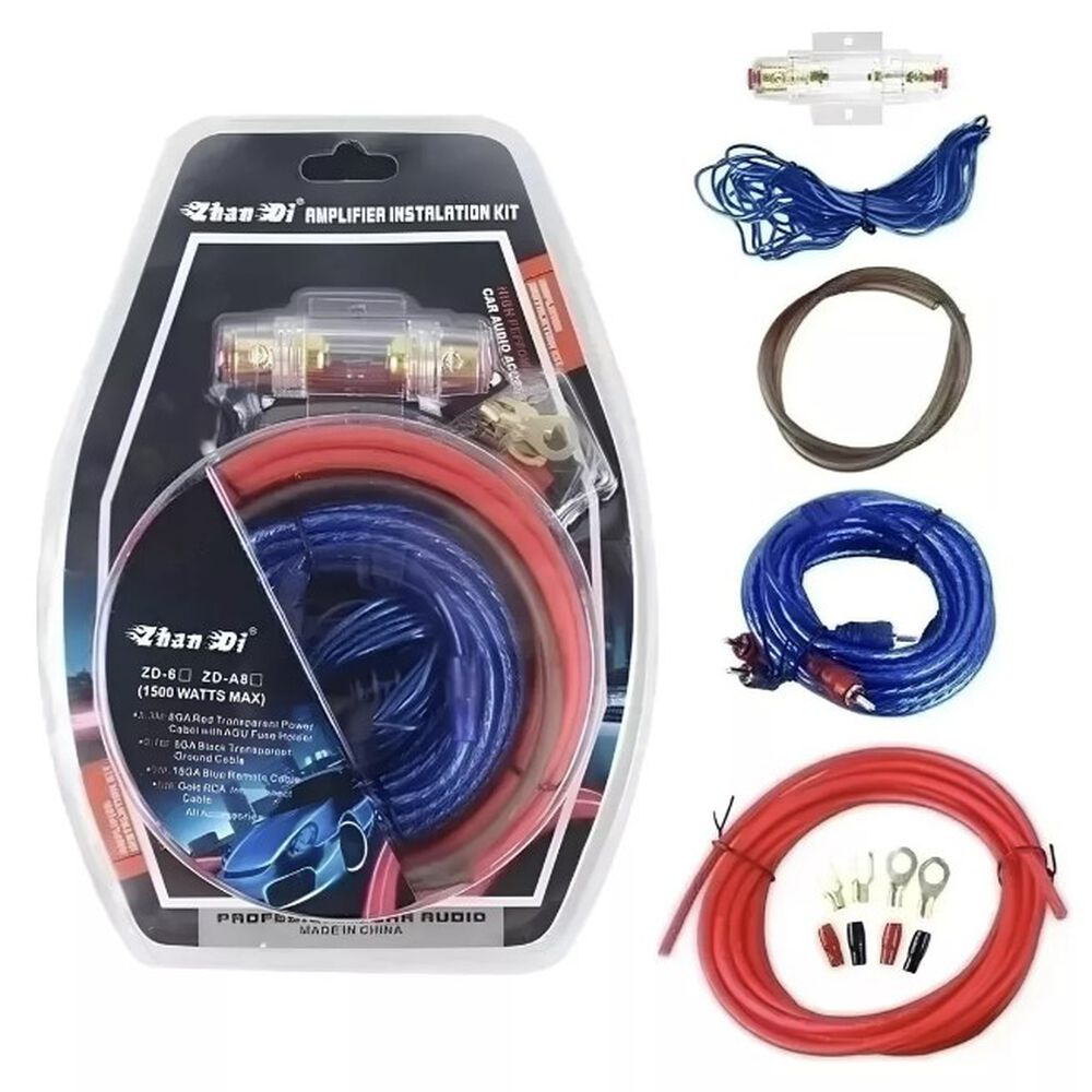 Kit Cables Para Amplificador Subwoofer 1500w Auto image number 0.0