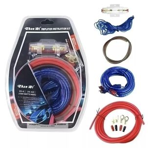 Kit Cables Para Amplificador Subwoofer 1500w Auto