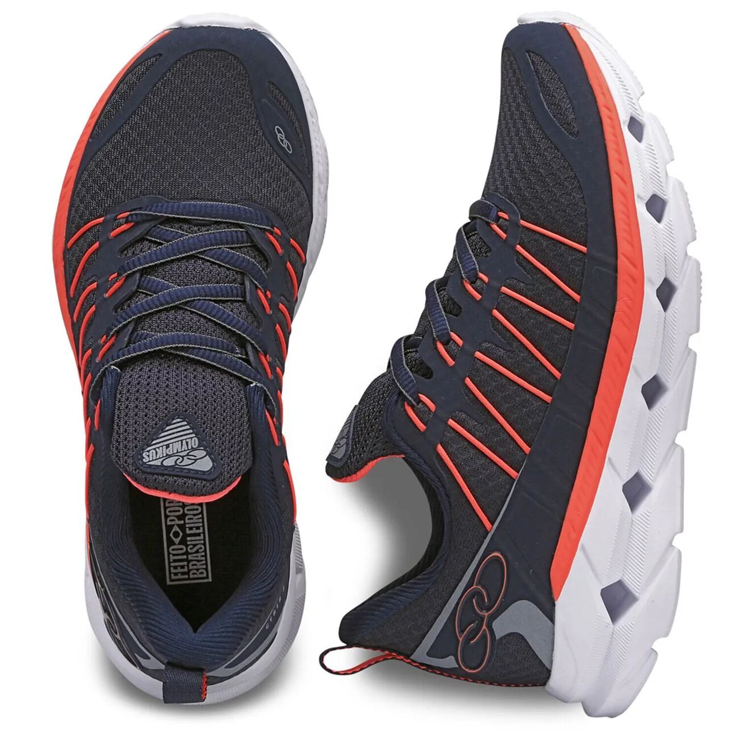Zapatilla Infantil Cyber 3 Azul/naranja Olympikus image number 4.0