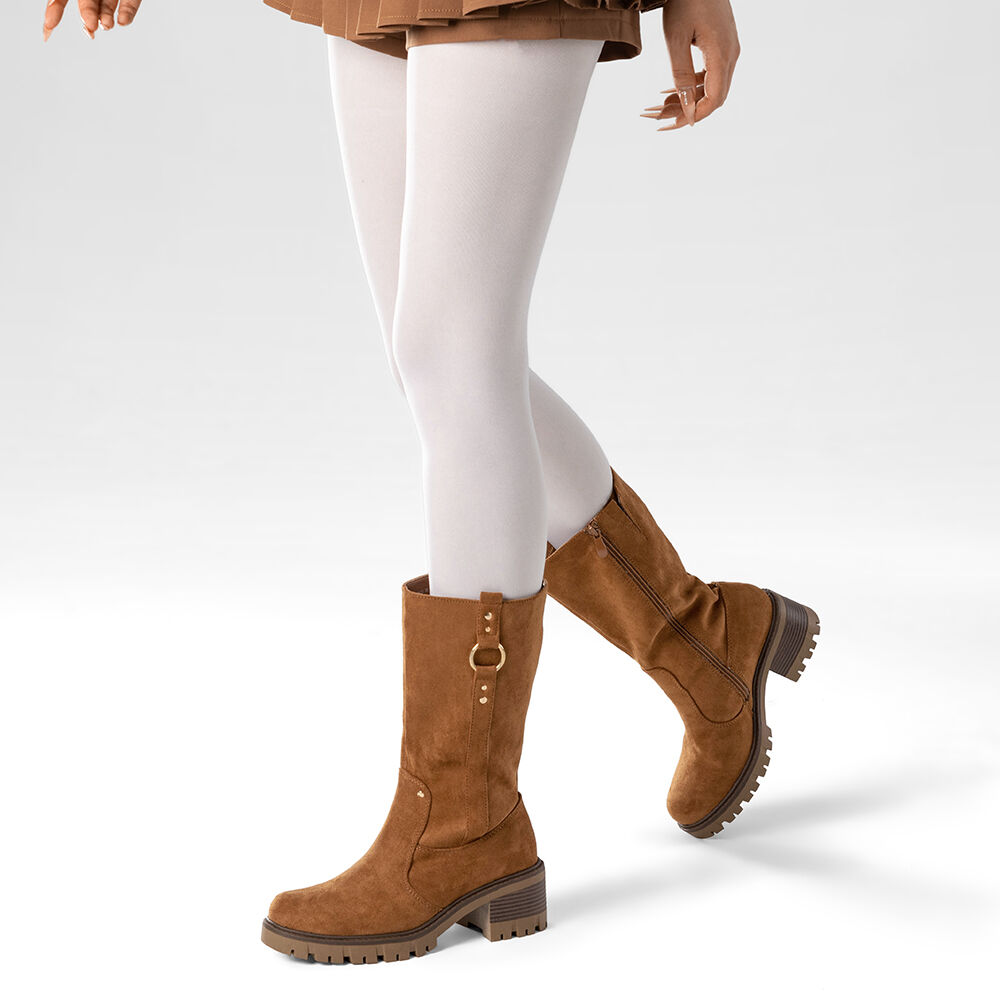 Botas Largas Casual De Gamuza Vintage Mujer Weide Hx513 image number 2.0