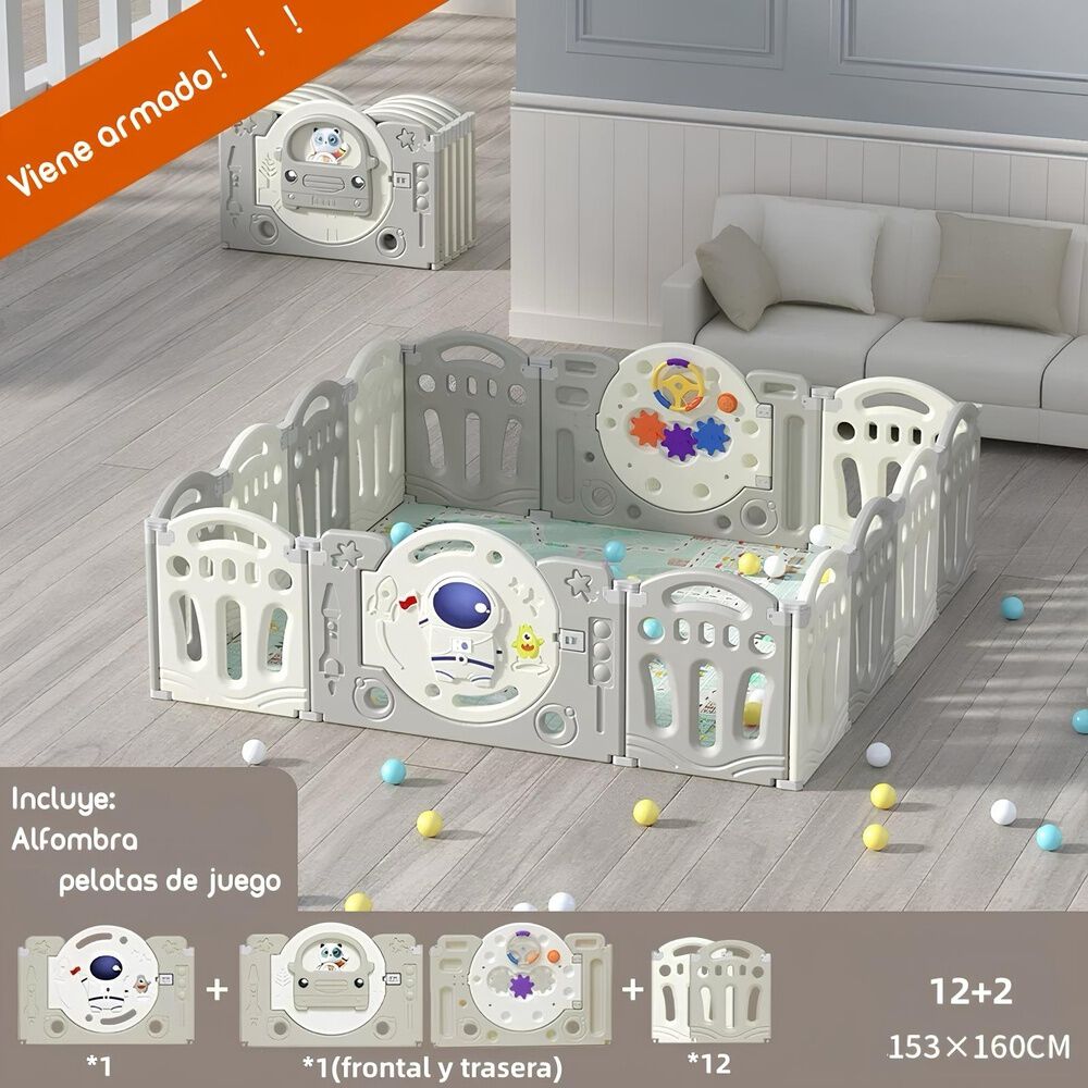 Corral Bebe Armado 153x160cm Con Accesorios Lubabycas image number 3.0