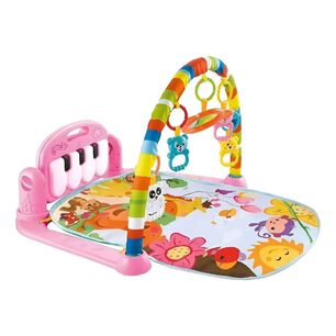 Gimnasio De Beb&eacute; Alfombra Infantil Musical Con Piano Rosa