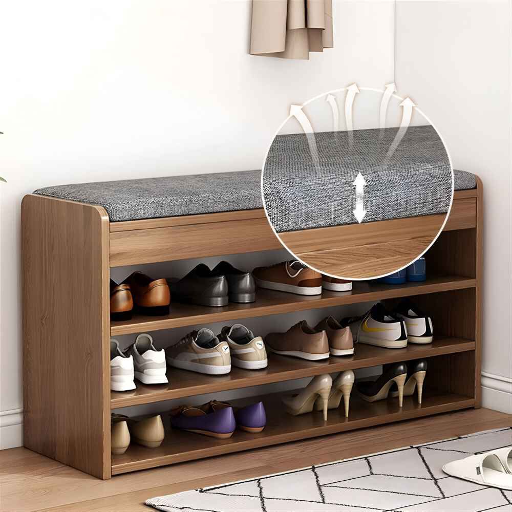 Zapatero Madera Con Asiento 2 Niveles 80x24x50 image number 2.0