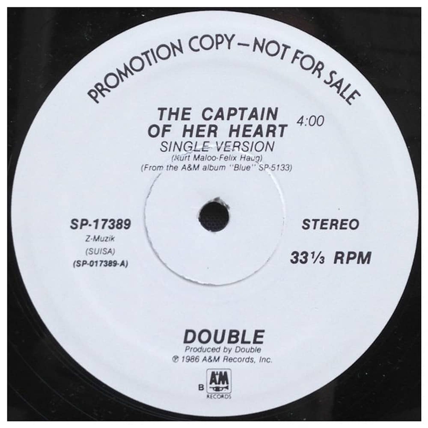 Double - The Captain Of The Heart (promo) | 12" Maxi Single Usado image number 1.0