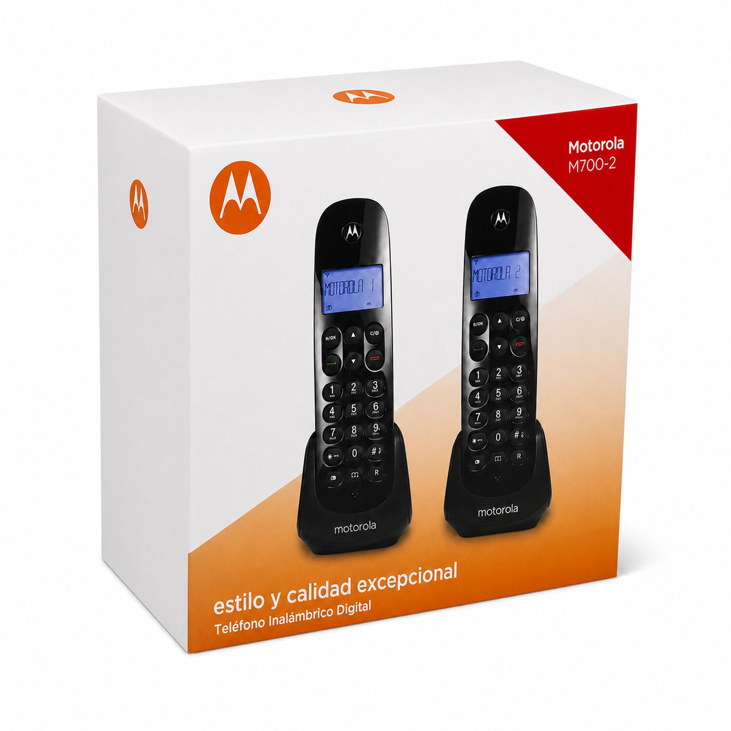 Pack De 2 Tel&eacute;fonos Inal&aacute;mbricos Motorola M700-2 Dual Hd image number 7.0