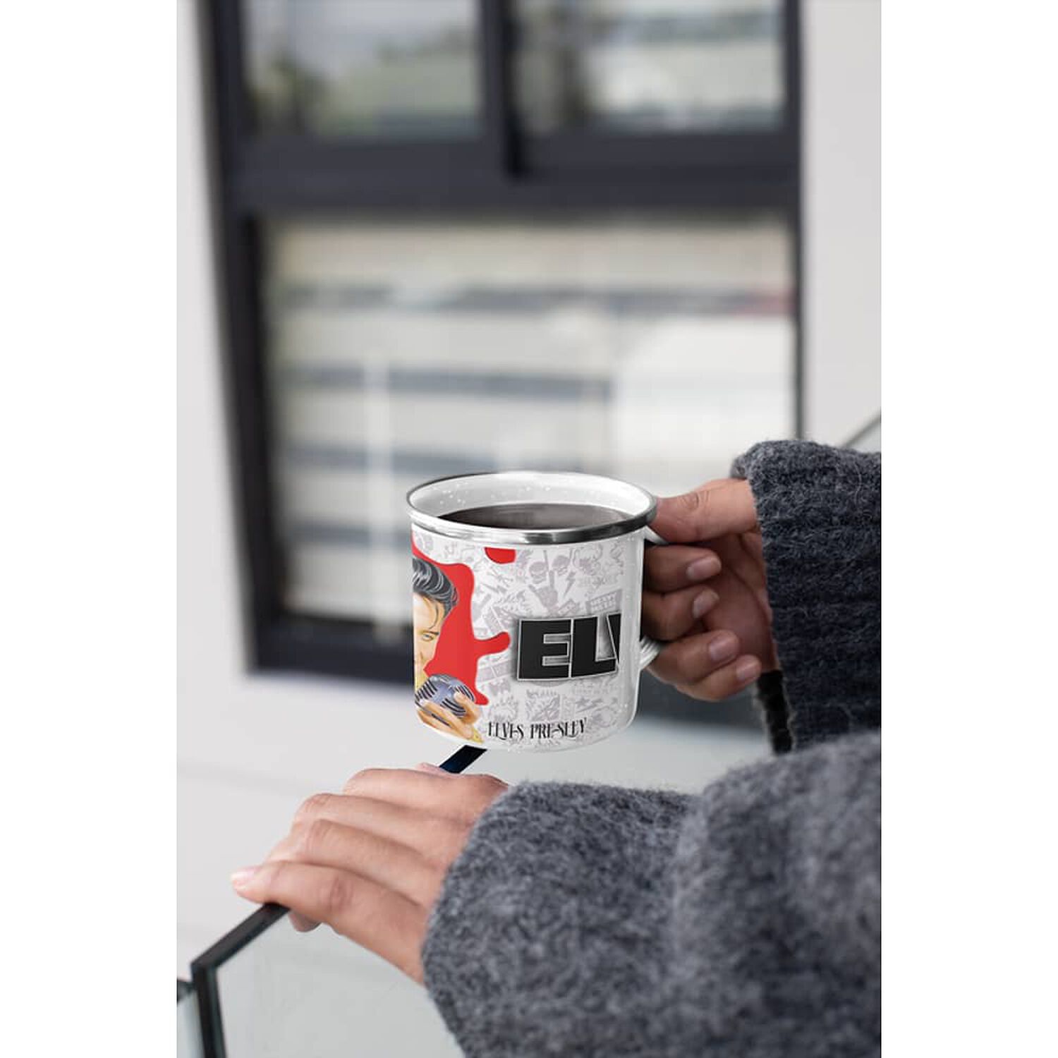 Taza Enlozada Lechera Elvis Presley Rock Musica image number 3.0