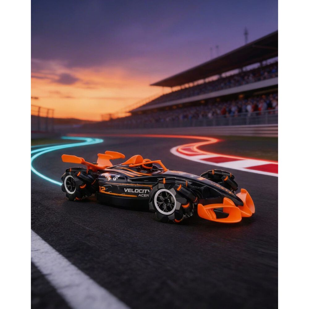 Auto F&oacute;rmula 1 Grande Control Remoto Giro 360 Humo Premium image number 4.0