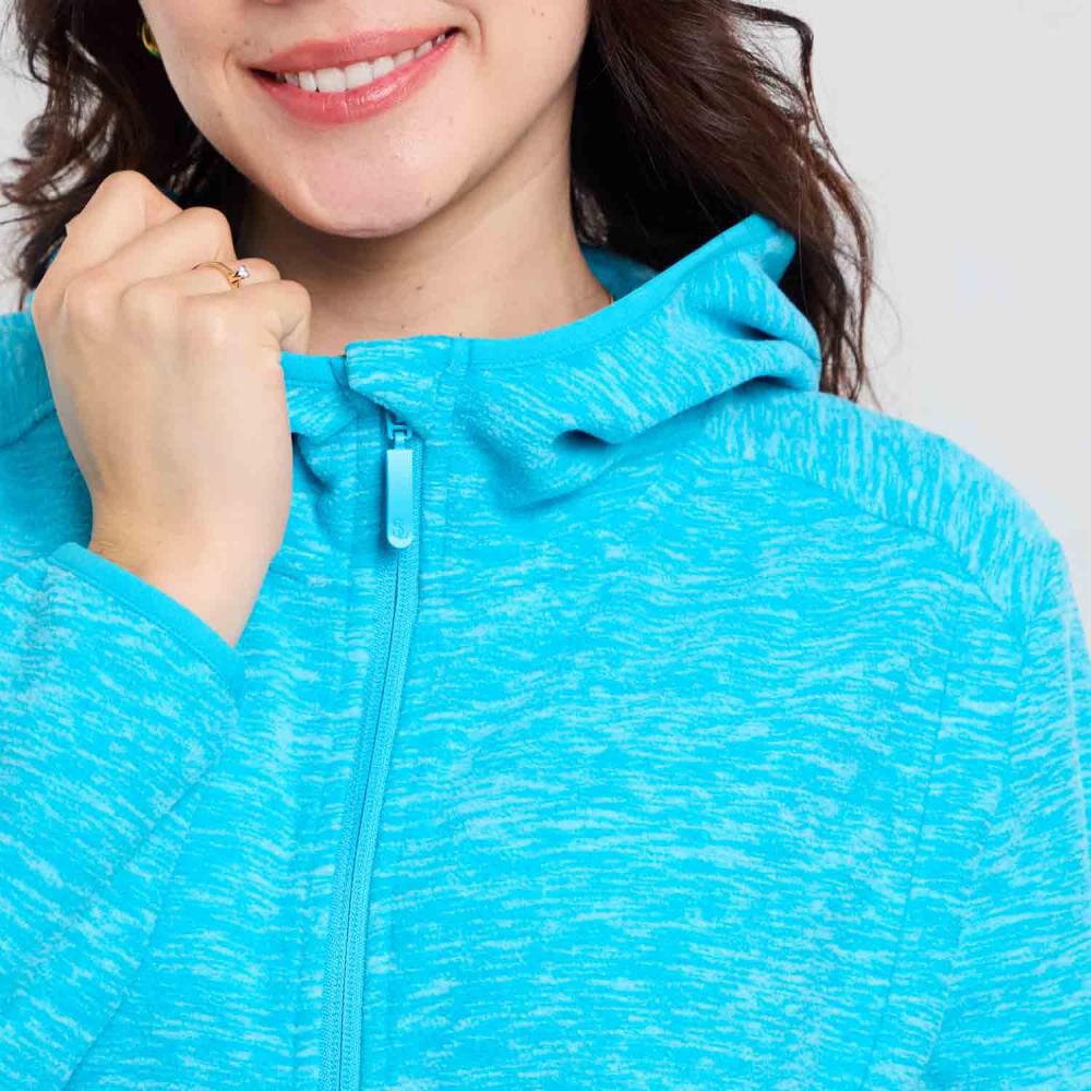 Polerón Polar Melange Cuello Alto Con Capucha Mujer Sexy Large image number 4.0