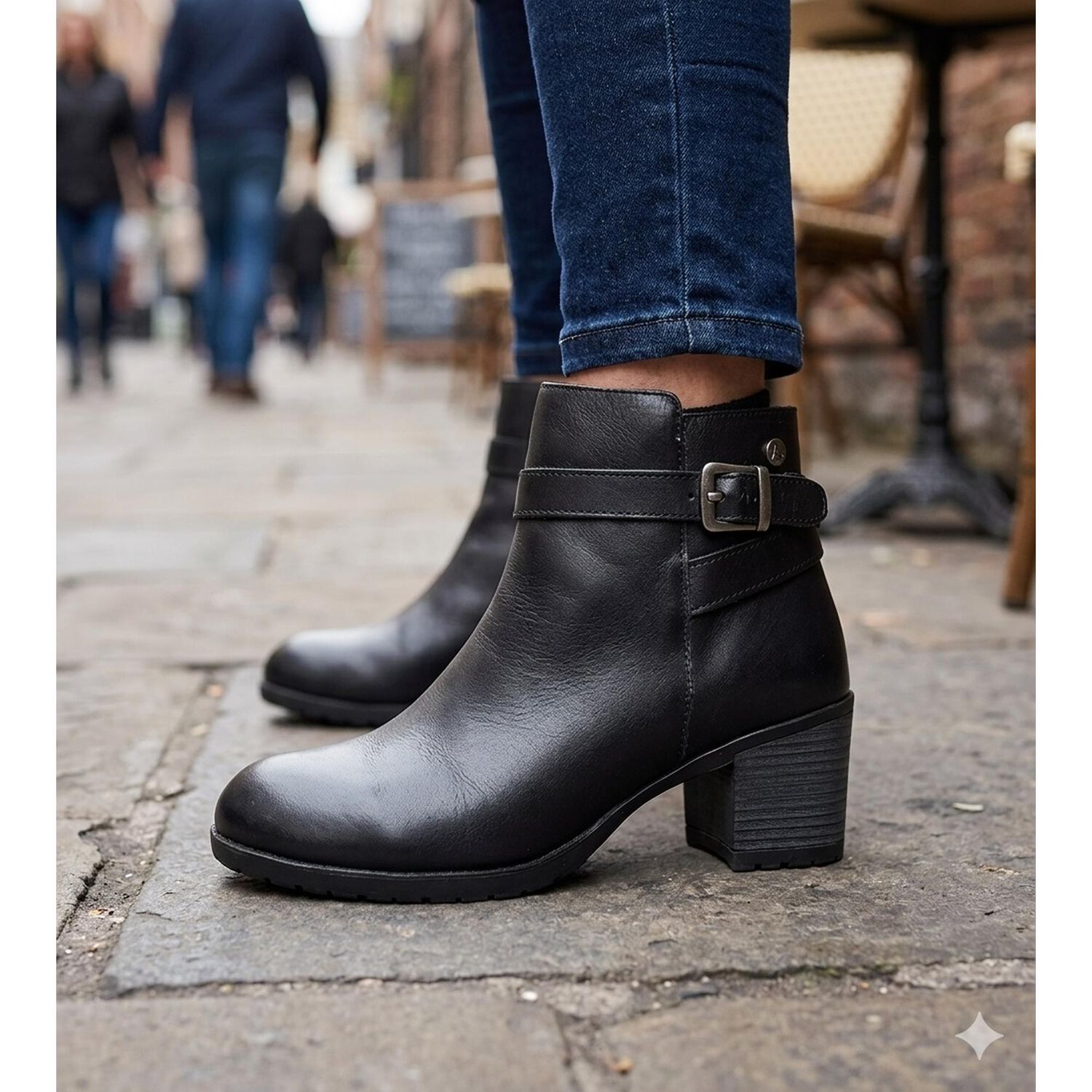 Botin De Cuero Francy Negro Alquimia image number 4.0