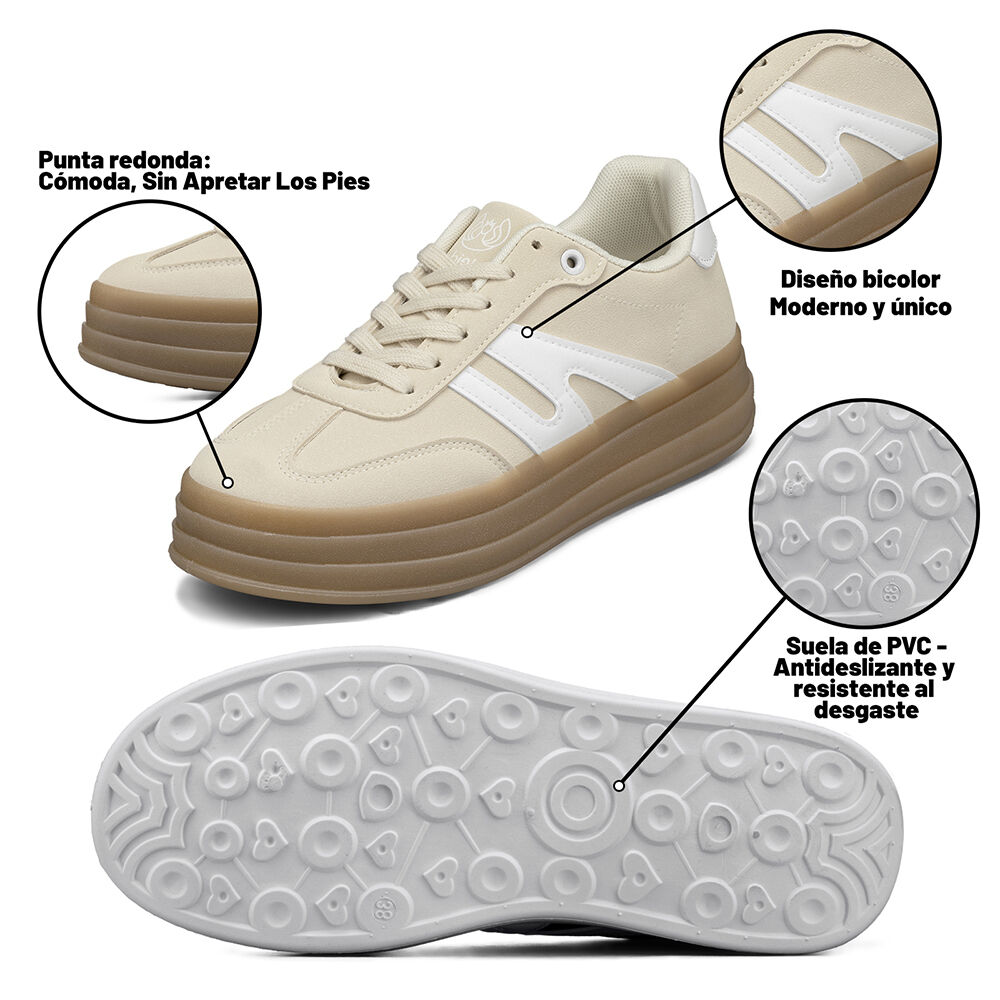 Zapatilla Casual Urbana Plataforma Mujer Weide Sl65 image number 5.0