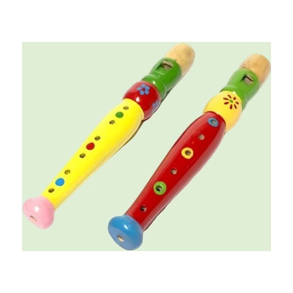 Flauta Chica Juguete Madera Infantil image number 1.0
