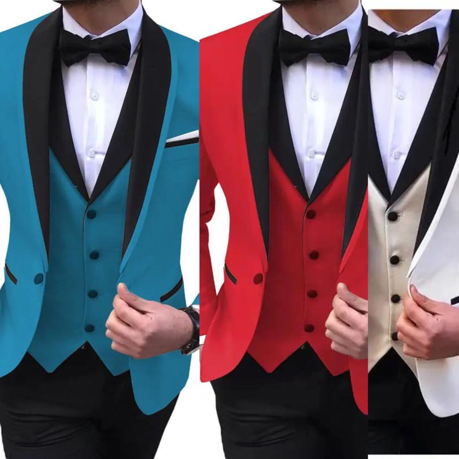 Terno Elegante De Cuatro Piezas Para Hombre image number 2.0
