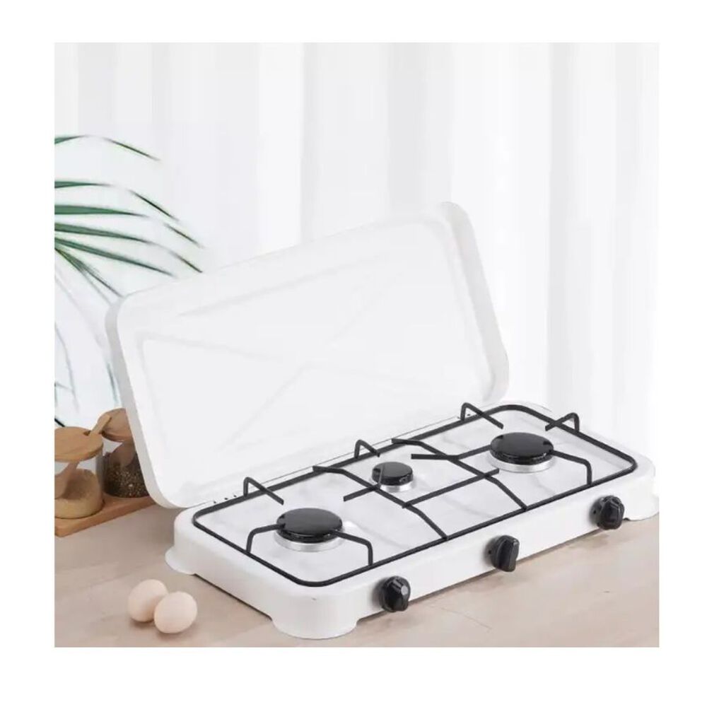 Cocinilla A Gas 3 Quemadores Con Tapa Portatil Camping image number 2.0