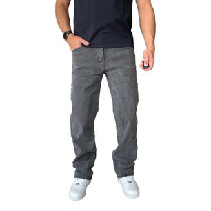 Jeans Elasticados Rectos Straight Fit Gris
