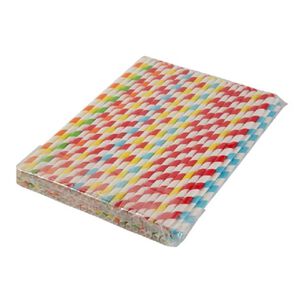 Set 100 Pajitas De Papel Ecologico 20cm Colores Varios