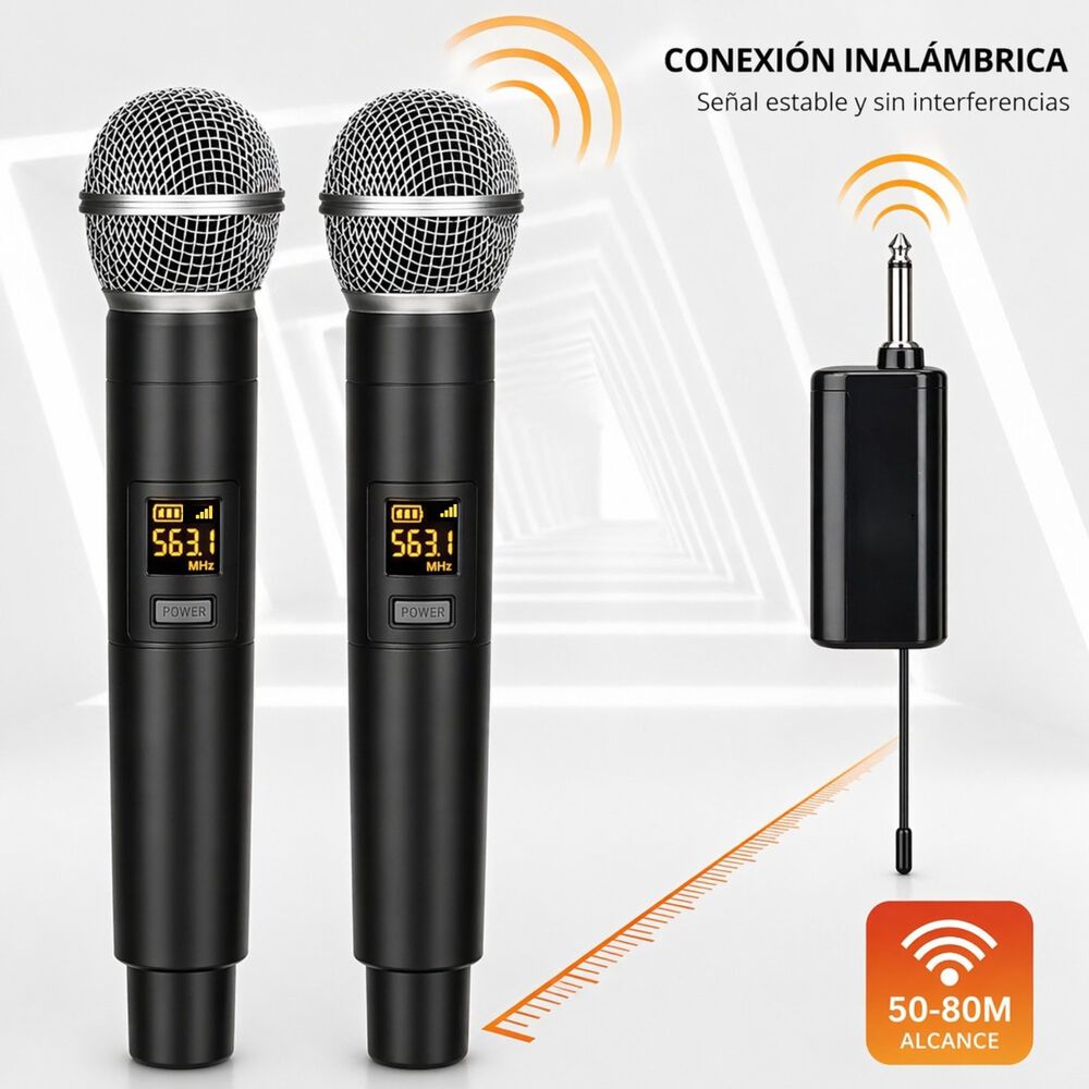 Pack De Micr&oacute;fonos Inal&aacute;mbricos Uhf Wm-314 Hifi Edition image number 2.0