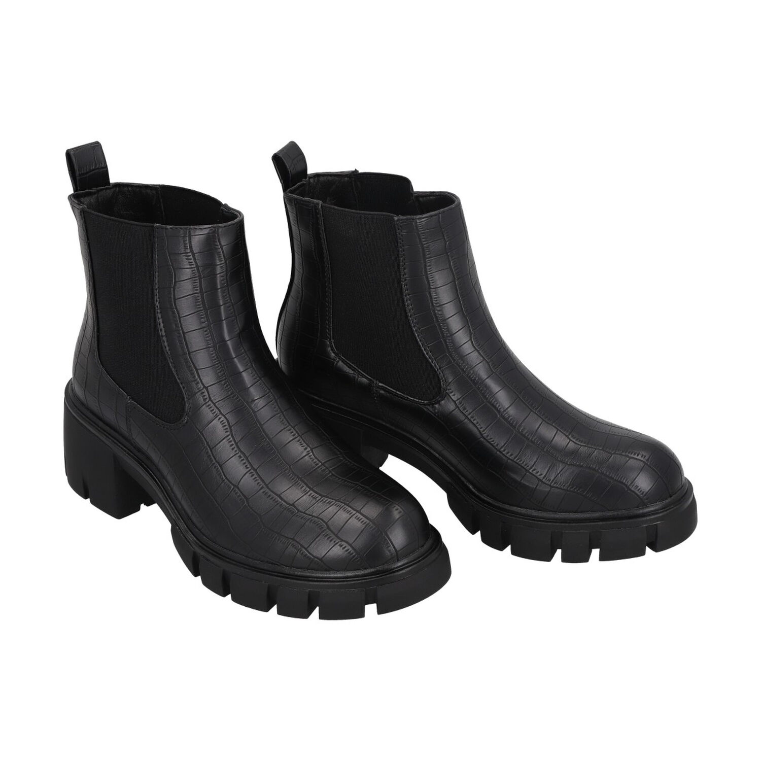 Botin Casual Mujer Negro Plataforma Dona Police image number 1.0