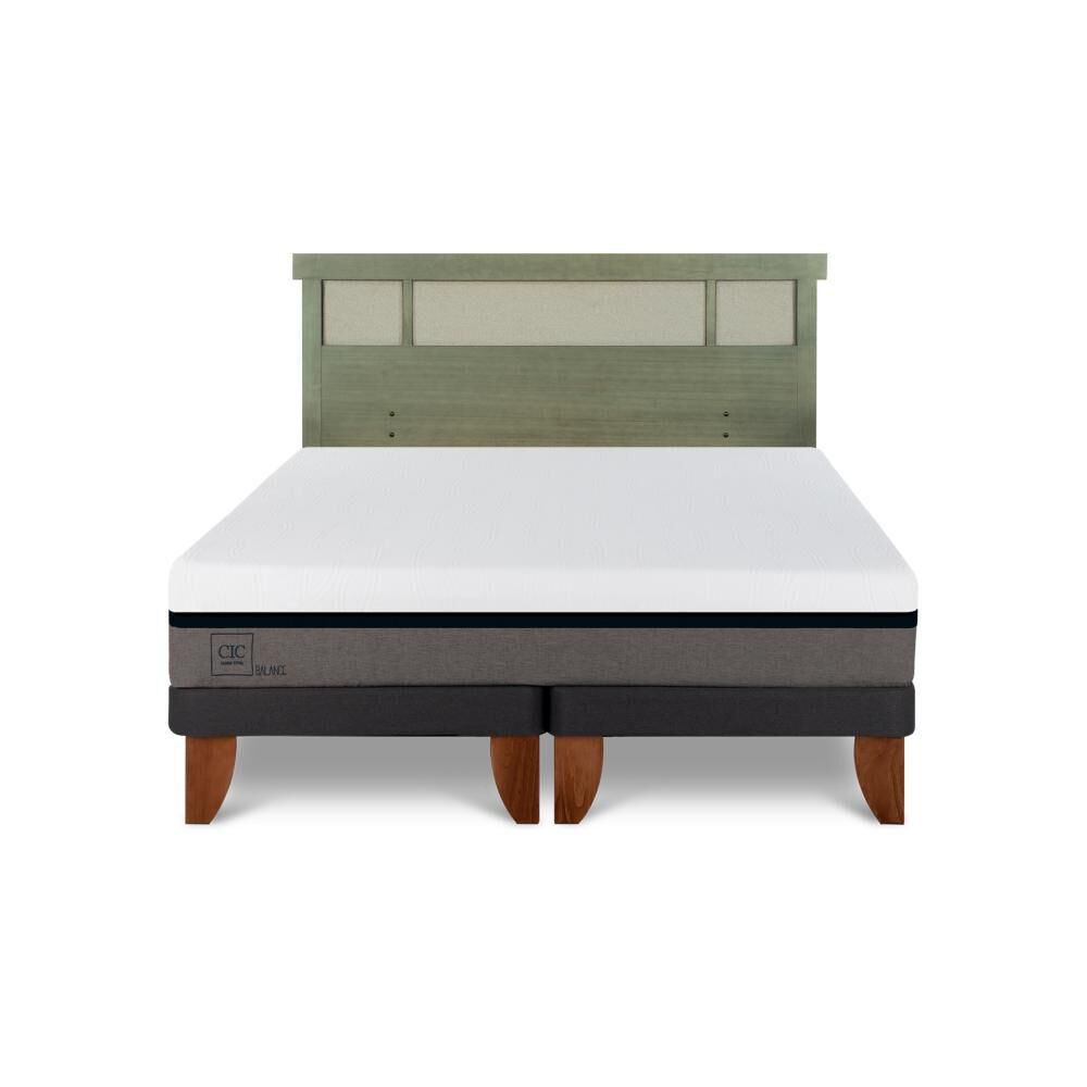 Cama Europea Cic Balance / 2 Plazas / Base Dividida + Respaldo image number 0.0