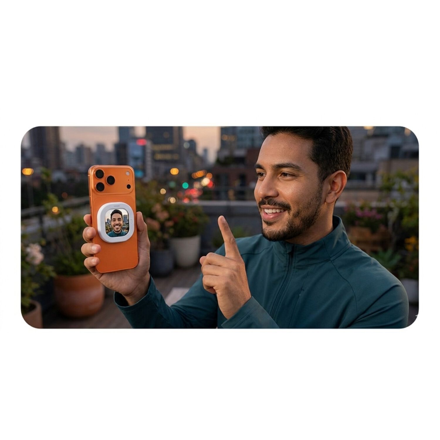 Pantalla Selfie Magn&eacute;tica Para Celular 2.0 Recargable Usb-c image number 2.0
