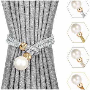 Pack De 02 Sujetadores - Abrazaderas Magneticas Para Cortinas Md06