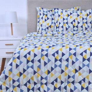 Plumon Estampado 2 Plazas Triangulos