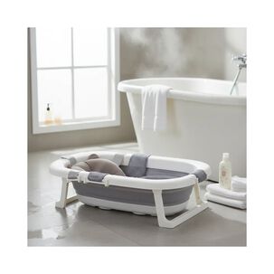 Ba&ntilde;era Plegable Bebe Con Cojin Almohada Y Reductor Gris