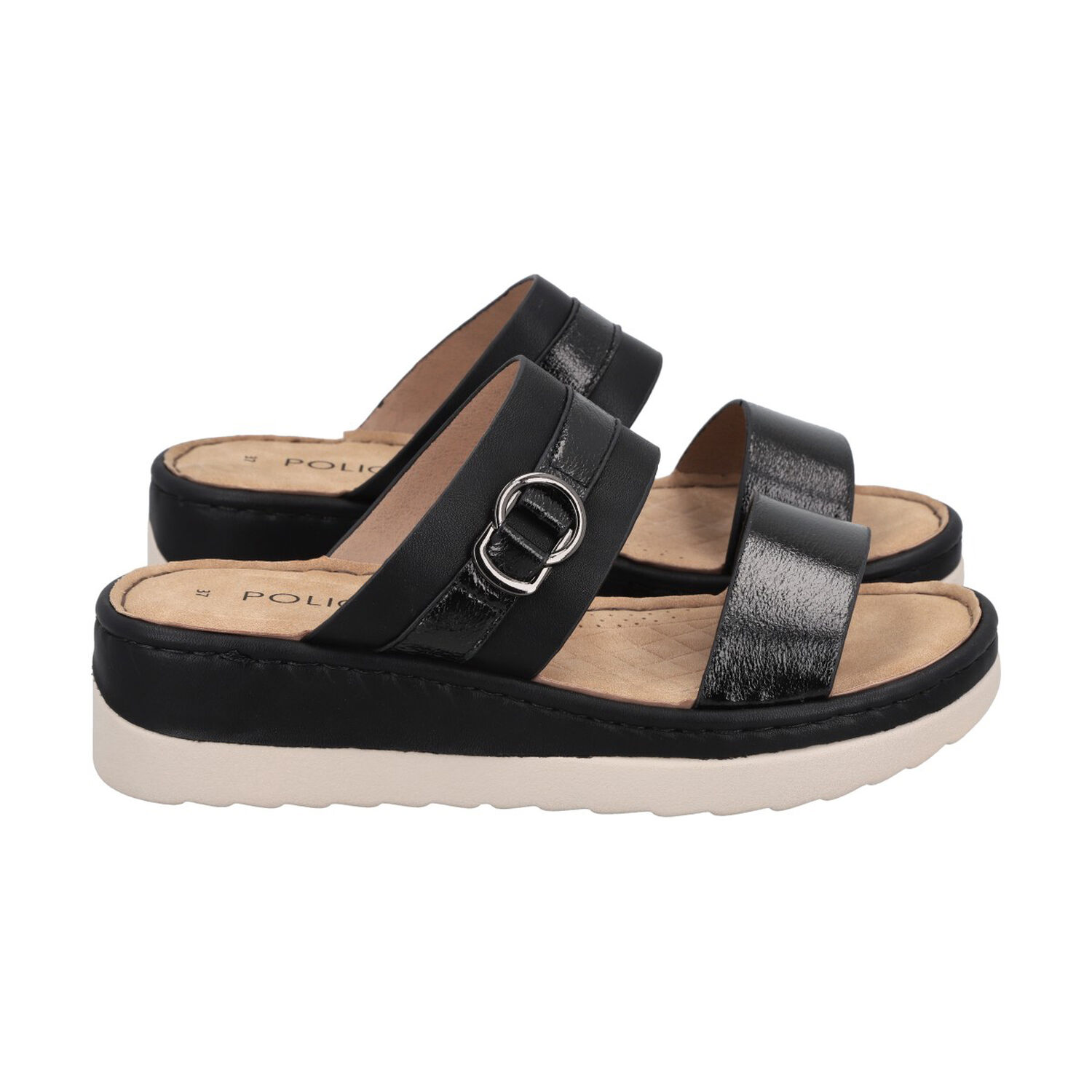Sandalia Mujer Negro Plataforma Antonela Police image number 2.0