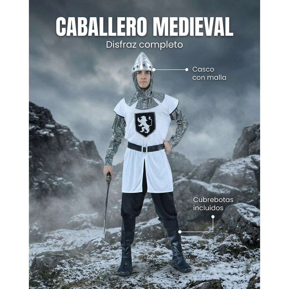 Disfraz Cosplay Caballero Medieval Piquero image number 7.0