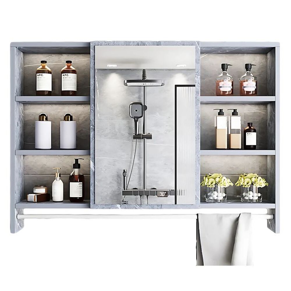 Mueble De Baño Organizador De 6 Repisas Con Espejo 90 X 12 X 70 Cm image number 0.0
