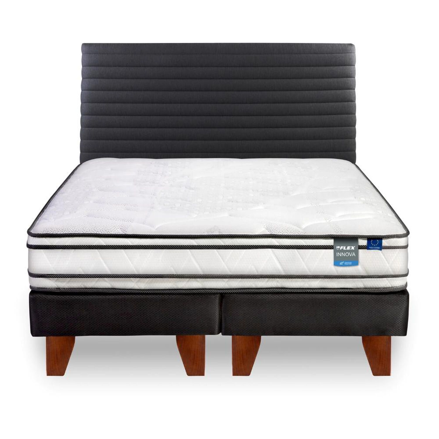 Cama Europea Flex Innova / 2 Plazas / Base Dividida + Respaldo image number 1.0