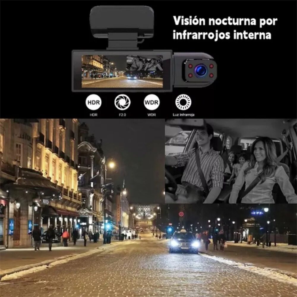Cámaras Para Autos Frontal Y Tablero 2 En 1 Hd 1080p image number 3.0