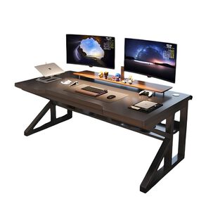 Escritorio De Madera Con Repisa Inferior 140x60x72cm Crown