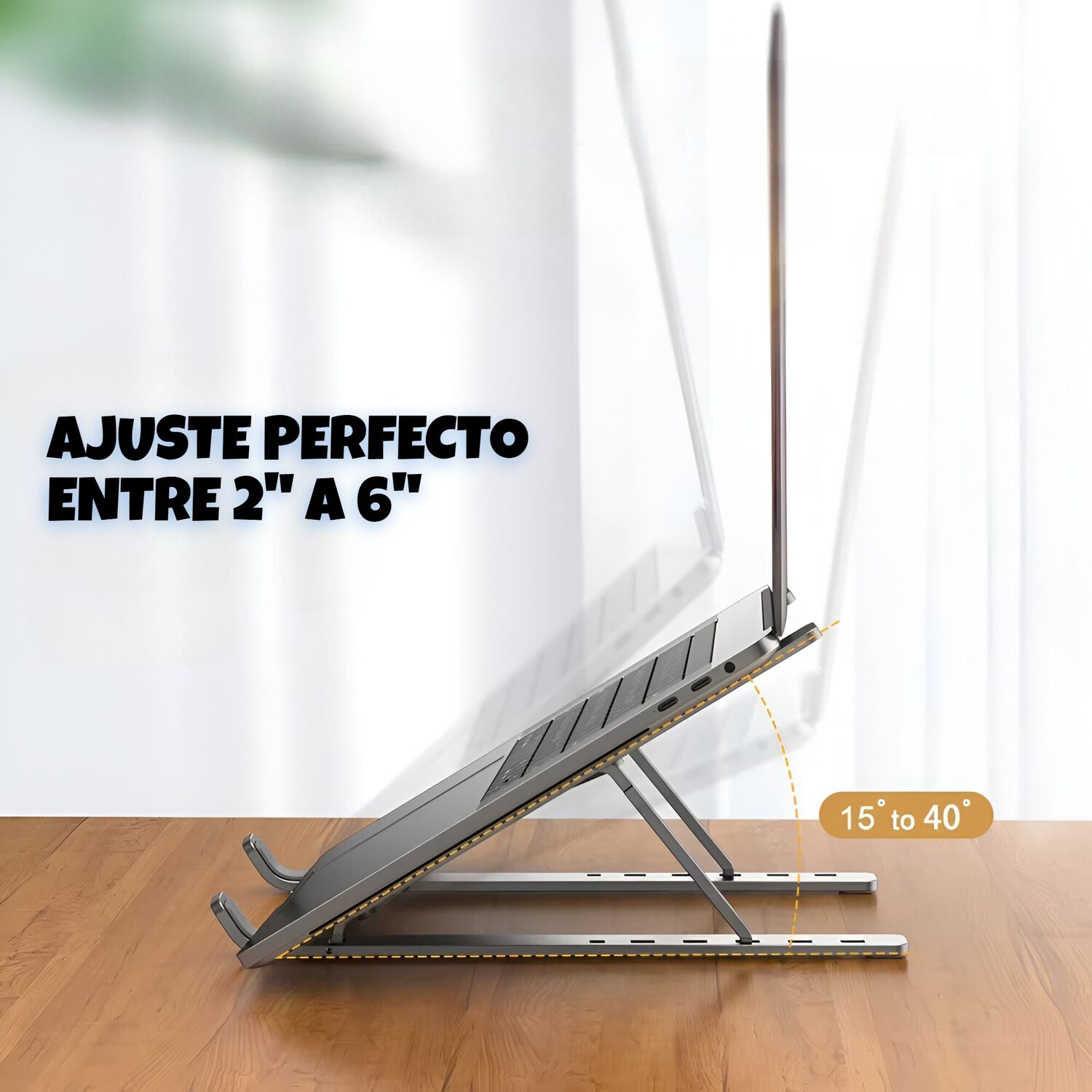 Soporte Notebook Tecmaster Tm-100531 Aluminio Plegable image number 8.0
