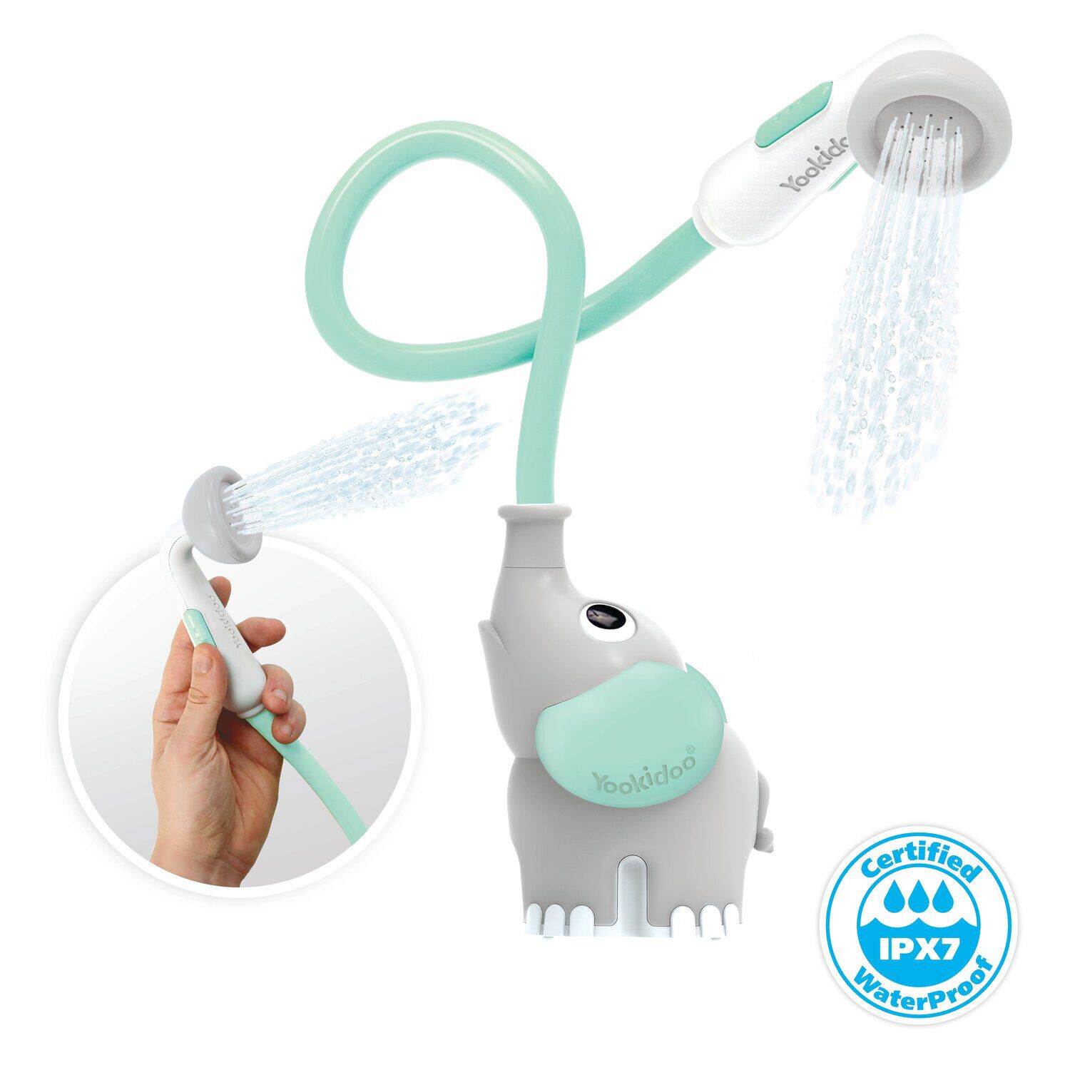 Juego De Ba&ntilde;o Elefante Ducha Interactivo Turquesa Infantil Beb&eacute; Ni&ntilde;o Ni&ntilde;a Tina Yookidoo image number 6.0