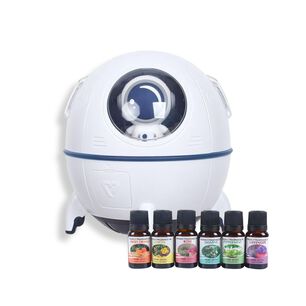Pack Humidificador Nave Espacial + 6 Esencias Aromaticas