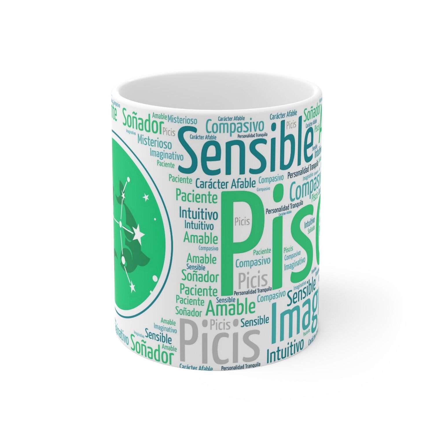 Taza Signo Zodiacal Piscis - Cer&aacute;mica Hor&oacute;scopo Astrolog&iacute;a Regalo image number 1.0