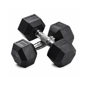 Par De Mancuerna Profesional Hexagonal 7.5 Kg Uso Fitness
