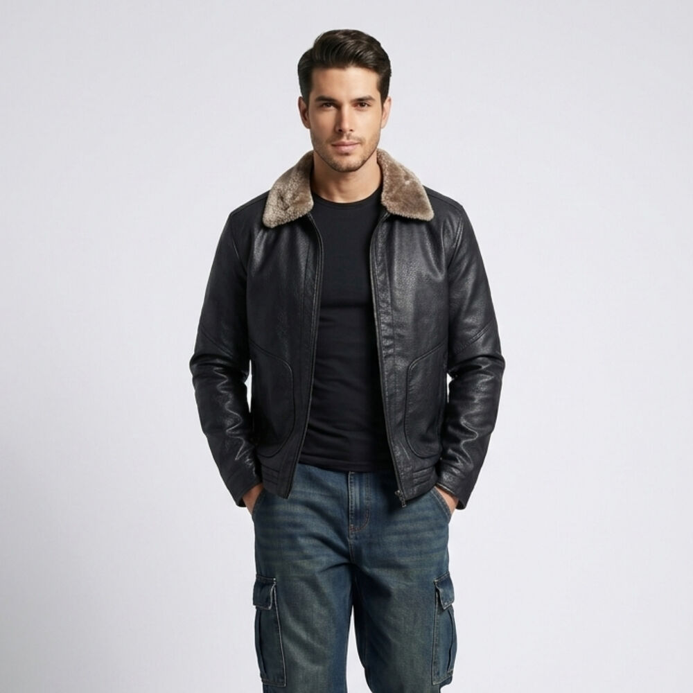 Chaqueta Ecocuero Soft Estonia Hombre image number 0.0